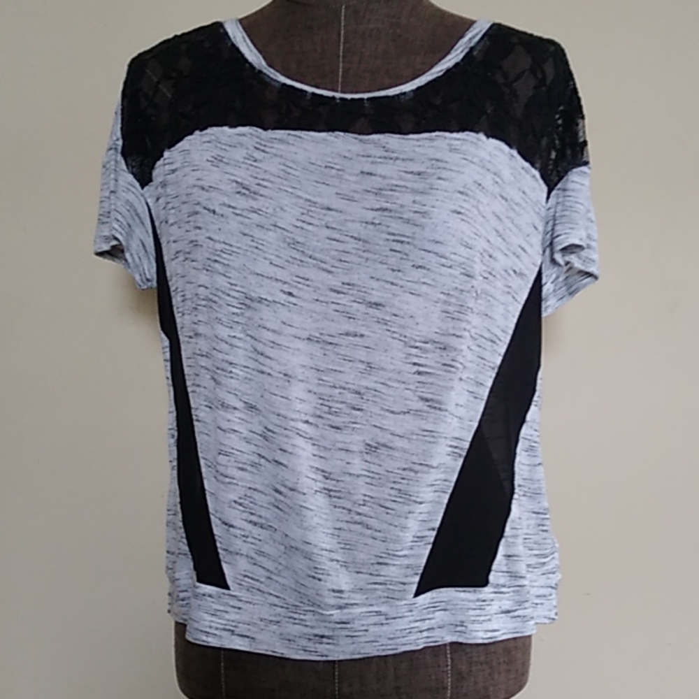Express Mesh Cut Out Crop Top